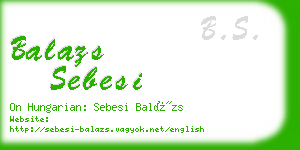 balazs sebesi business card